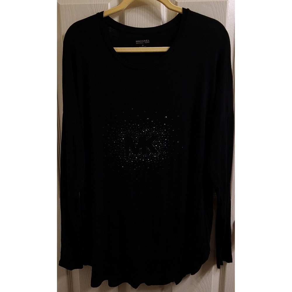 Michaelβ Kors Black-Tone Long Sleeve Knit